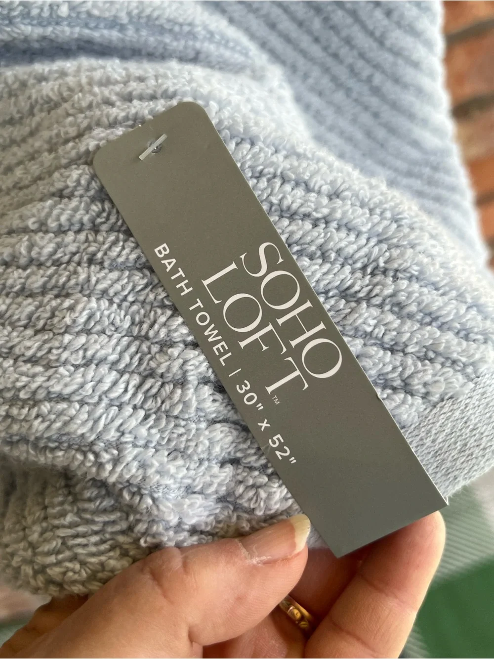 Soho Light Blue Bath Towel - Soft Textured Weave